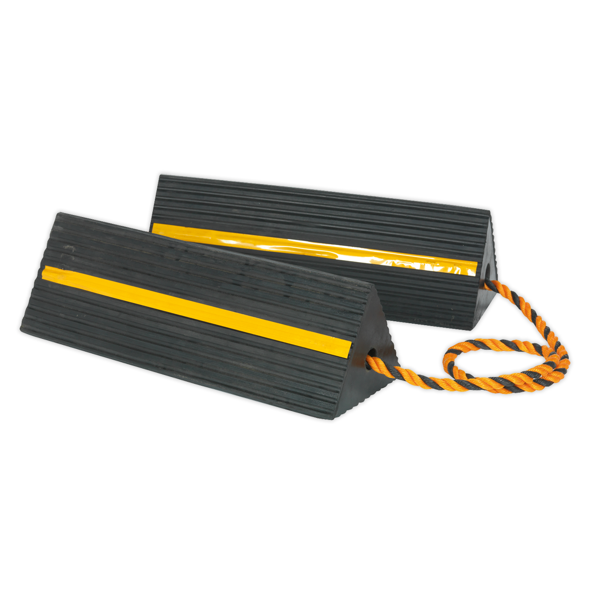 Sealey WC11 Heavy-Duty Rubber Wheel Chocks 8kg - Pair