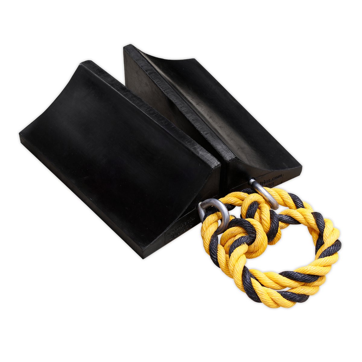 Sealey WC16 Rubber Wheel Chocks Heavy-Duty - Pair
