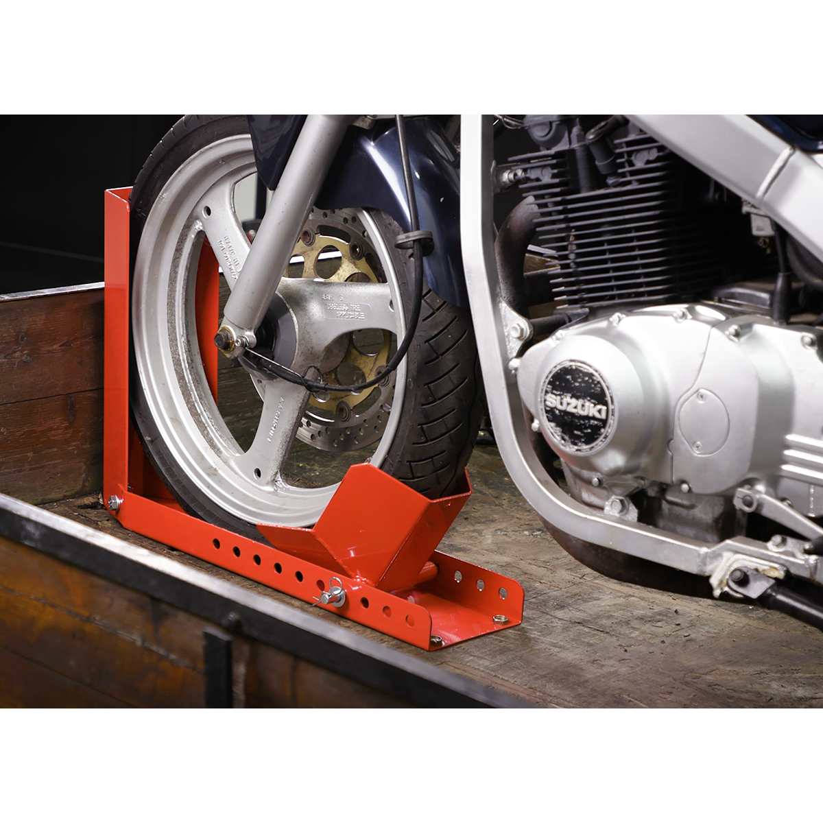 Sealey WCR02 Motorcycle Roll-in Wheel Clamp - Bolt Down