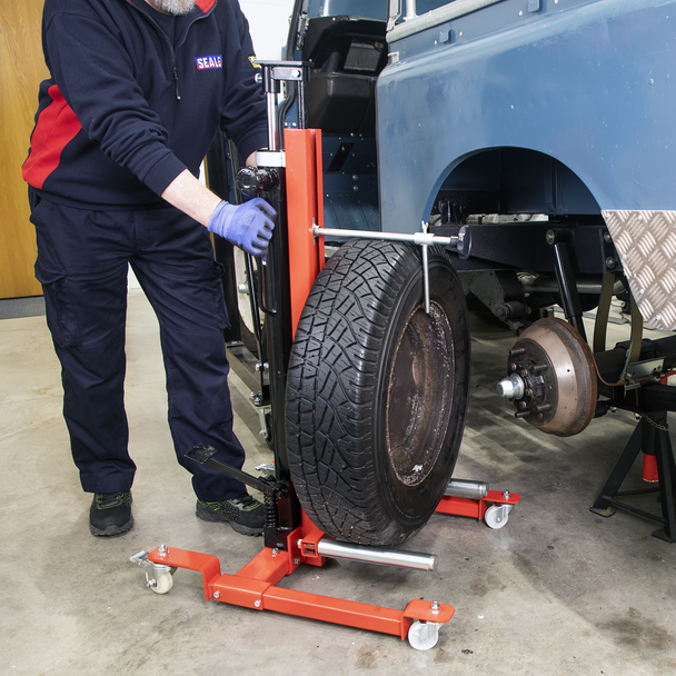 Sealey WD80 Wheel Removal/Lifter Trolley 80kg Quick Lift