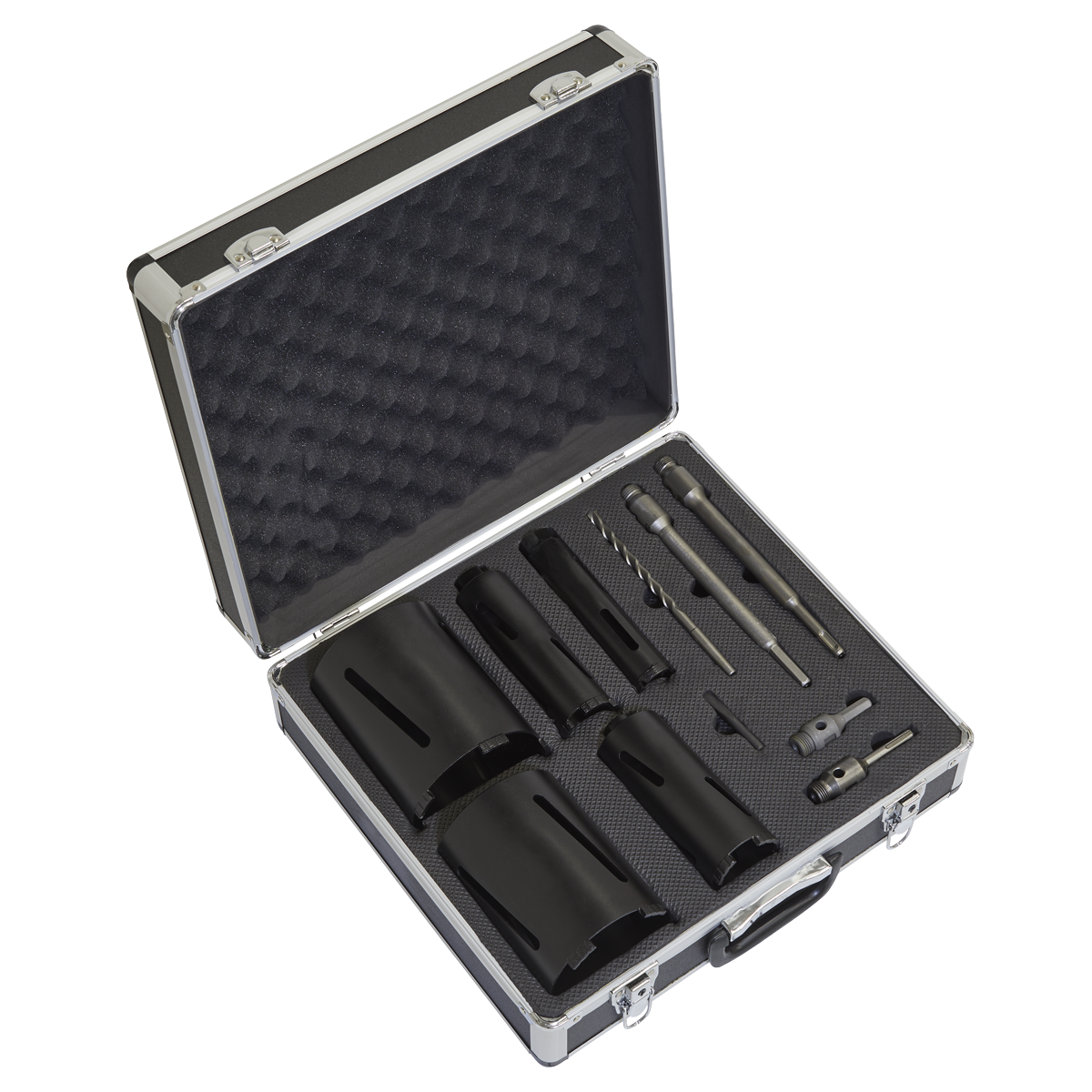 Sealey WDCKIT5 Diamond 5 Core Kit (38, 52 ,65, 117, 127mm Cores with Adaptors)