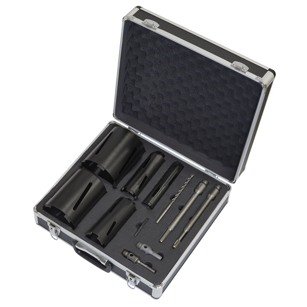 Sealey WDCKIT5 Diamond 5 Core Kit (38, 52 ,65, 117, 127mm Cores with Adaptors)
