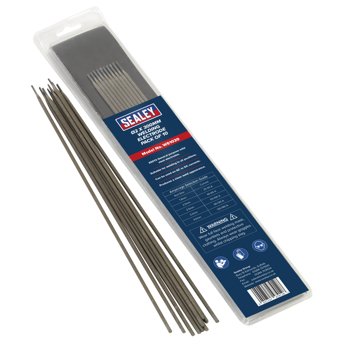 Sealey WE1020 Welding Electrode 2 x 300mm Pack of 10