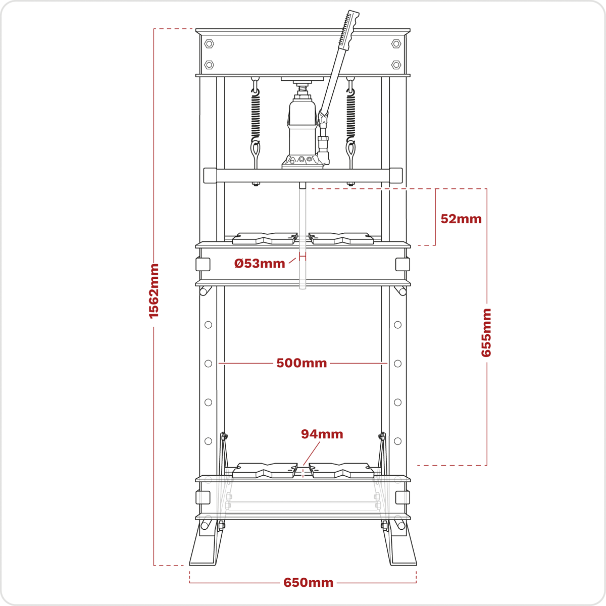 Sealey YK20ECF Hydraulic Floor Type Press 20 Tonne