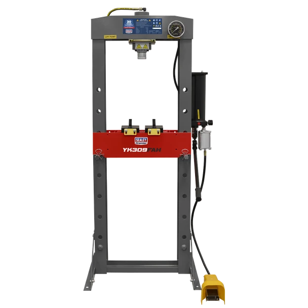 Sealey YK309FAH Air/Hydraulic Press 30 Tonne Floor Type with Foot Pedal