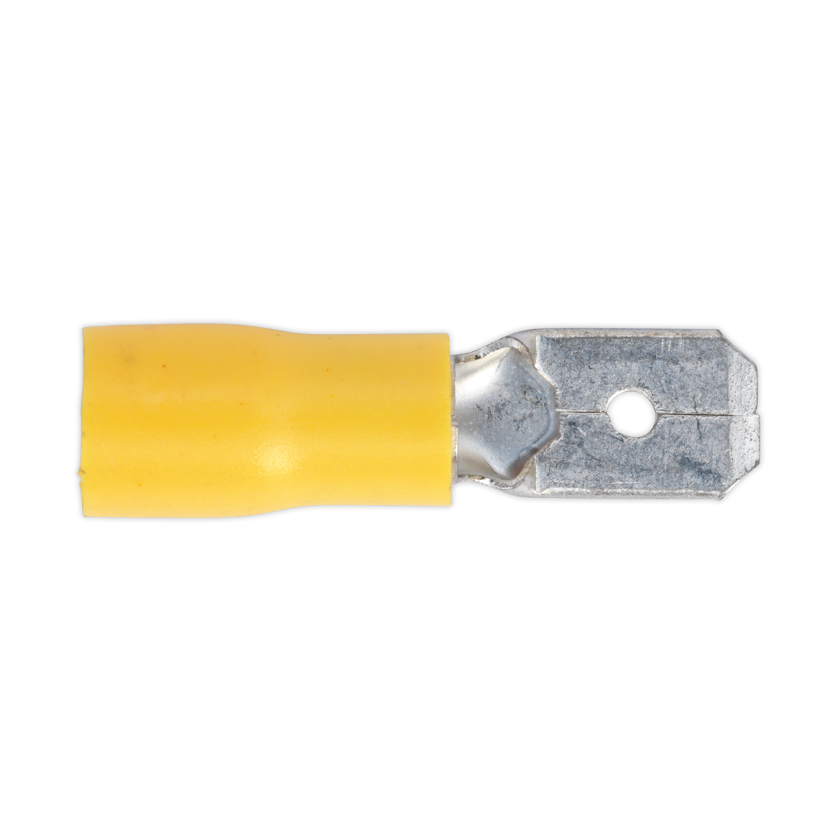 Sealey YT15 Push-On Terminal 6.3mm Male Yellow Pack of 100