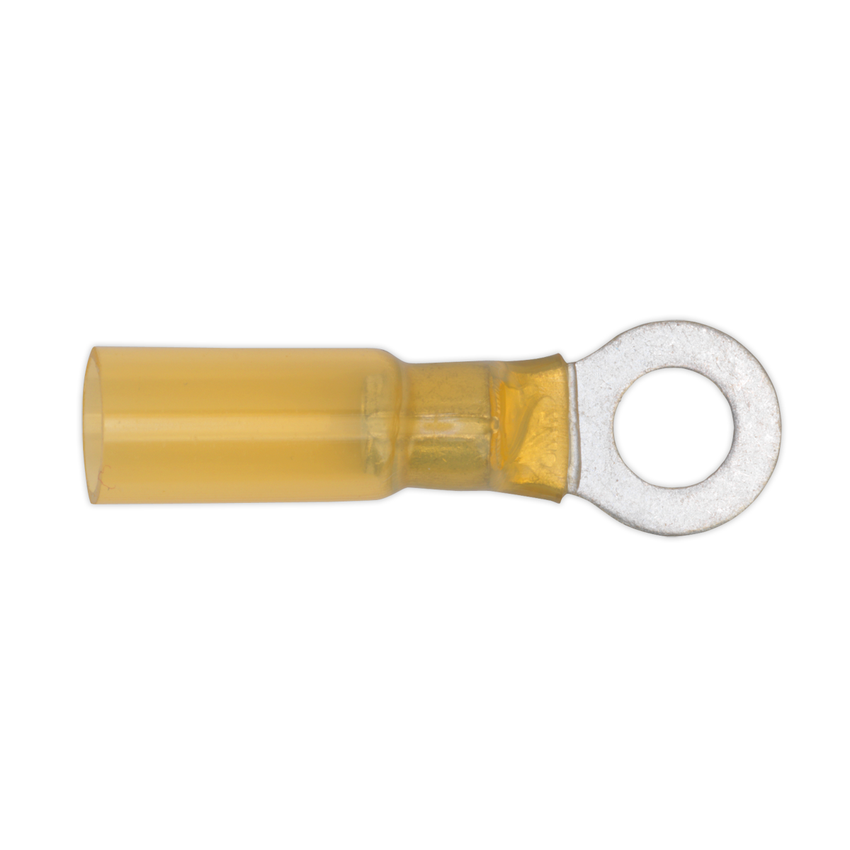 Sealey YTSR2564 Heat Shrink Ring Terminal Ø6.4mm Yellow Pack of 25