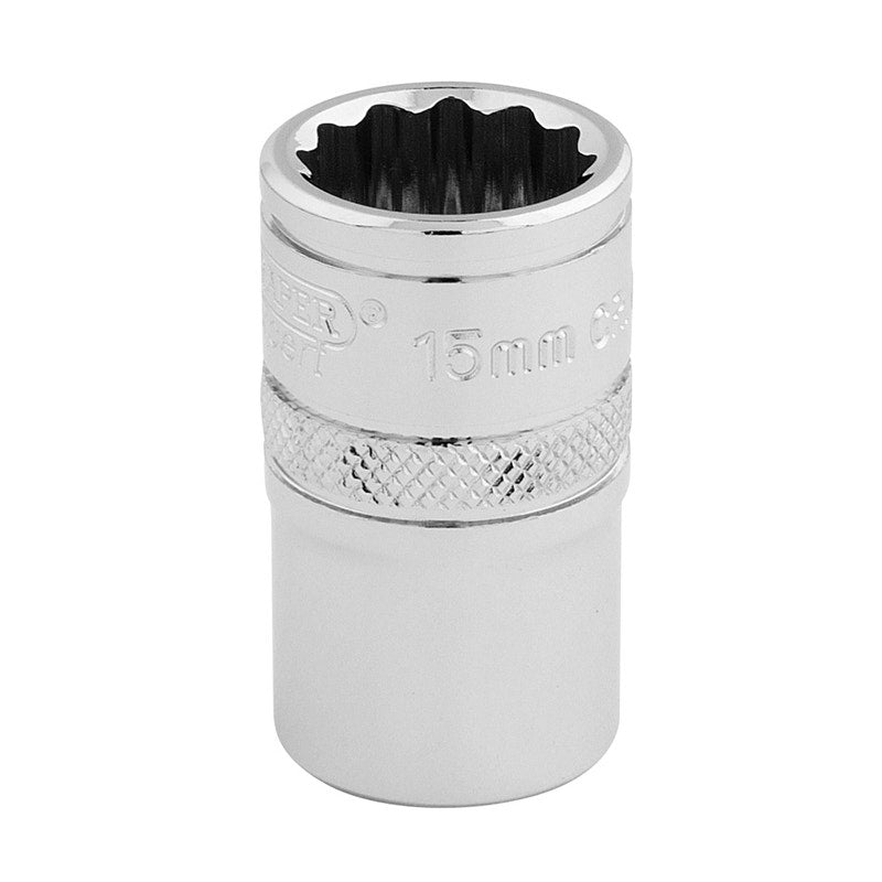 Draper 33136 1/2" Square Driver Hi-Torq Socket (15mm)