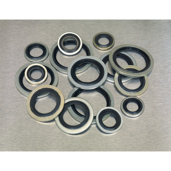 Sealey AB010DS Bonded Seal (Dowty Seal) Assortment 88pc