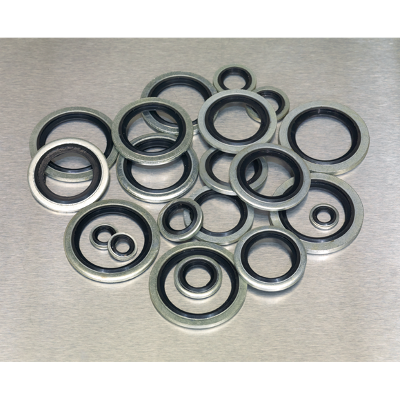 Sealey AB011DS Imperial BSP Bonded Seal (Dowty Seal) Assortment 84pc