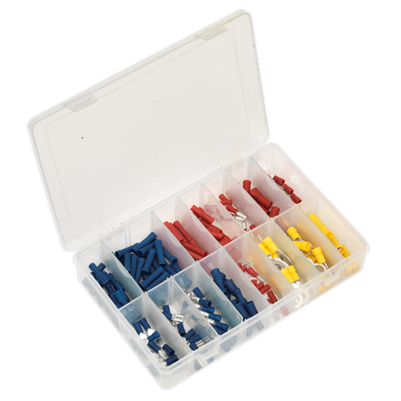 Sealey AB038MT Crimp Terminal Assortment 200pc Blue, Red & Yellow