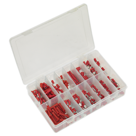 Sealey AB039RT Crimp Terminal Assortment 260pc Red