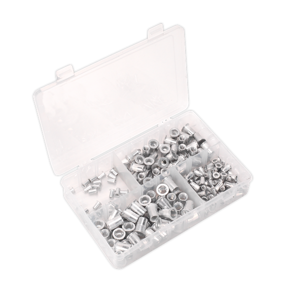 Sealey AB073TI Threaded Insert (Rivet Nut) Splined Assortment M4-M8 200pc