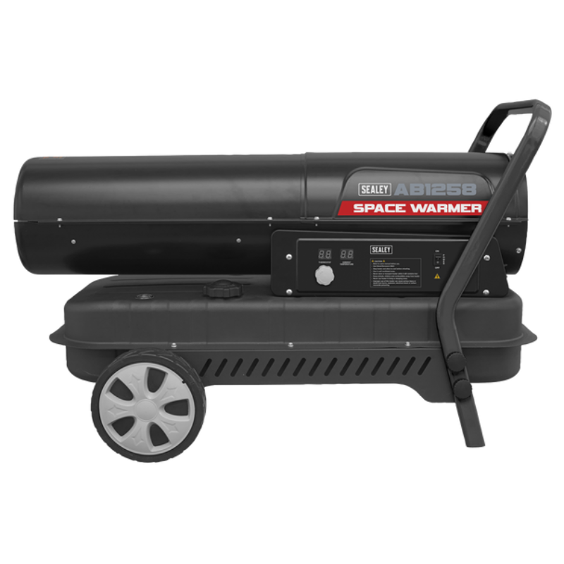Sealey AB1258 Space Warmer Kerosene/Diesel Heater with Wheels 135,000Btu/hr