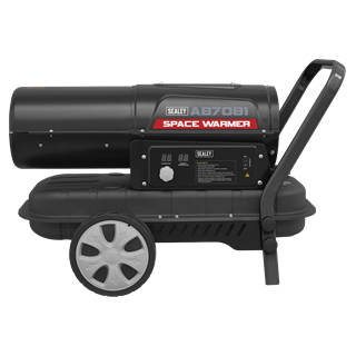 Sealey AB7081 Space Warmer Kerosene/Diesel Heater with Wheels 70,000Btu/hr