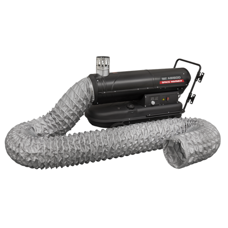 Sealey ABI600COMBO Space Warmer® Indirect Kerosene/Diesel Heater 68,000Btu/hr with 5M Ducting