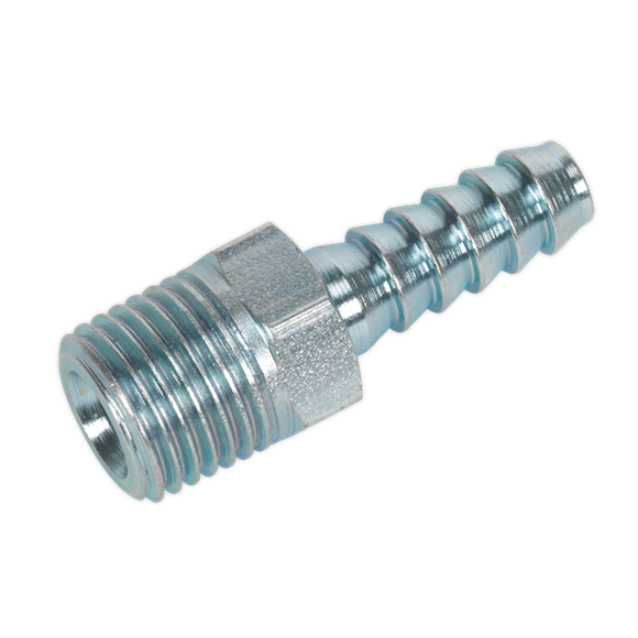 Sealey AC09 Screwed Tailpiece Male 1/4"BSPT - 3/8" Hose Pack of 5