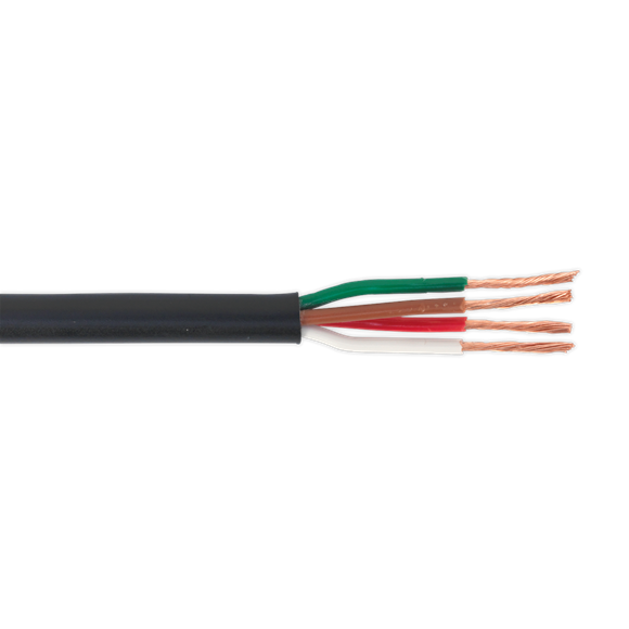 Sealey AC24204CTH Automotive Cable Thin Wall 4 x 0.75mm² 24/0.20mm 30m Black