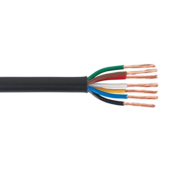 Sealey AC24207CTH Automotive Cable Thin Wall 7 x 0.75mm² 24/0.20mm 30m Black