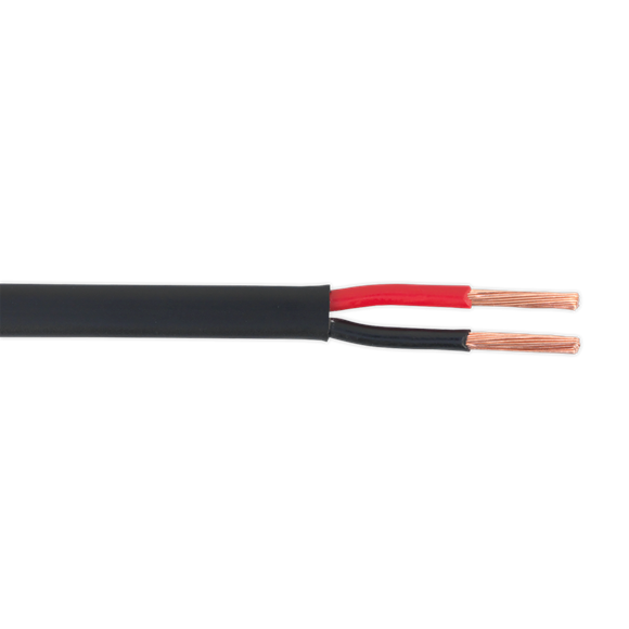 Sealey AC2830TWTN Automotive Cable Thin Wall Flat Twin 2 x 2mm² 28/0.30mm 30m Black