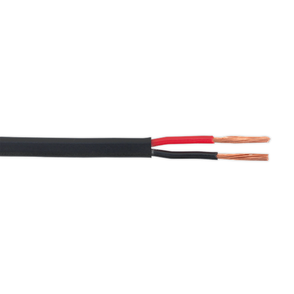 Sealey AC3220TWTN Automotive Cable Thin Wall Flat Twin 2 x 1mm² 32/0.20mm 30m Black