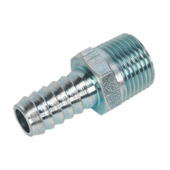 Sealey AC41 Screwed Tailpiece Male 3/8"BSPT - 3/8" Hose Pack of 5