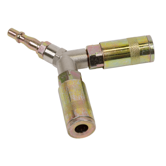 Sealey ACX55 Twin Coupling Bodies Y-Adaptor