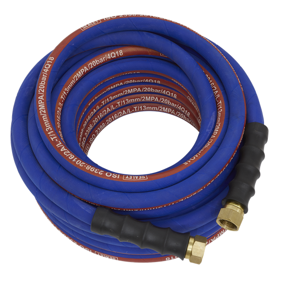 Sealey AH15R/12 Extra-Heavy-Duty Air Hose with 1/2"BSP Unions 15m x 13mm