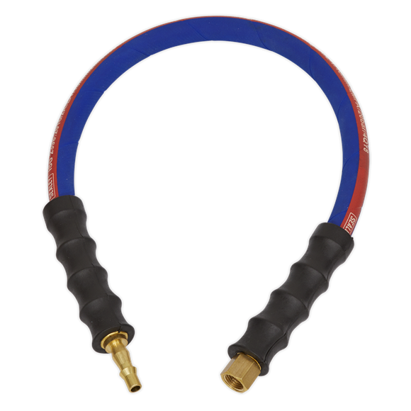 Sealey AH2R Air Leader Hose 600mm x Ø8mm with Tailpiece & 1/4"BSP Union