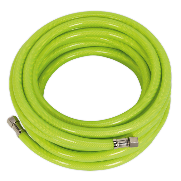 Sealey AHFC10 High-Visibility Air Hose with 1/4"BSP Unions 10m x 8mm