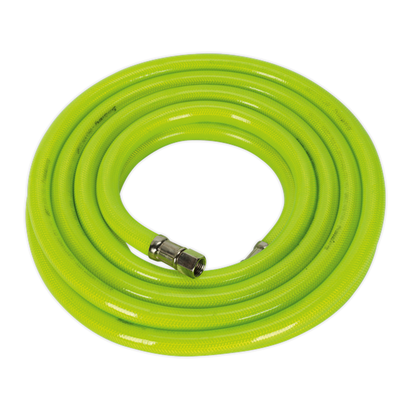 Sealey AHFC538 Air Hose High-Visibility 5m x Ø10mm with 1/4"BSP Unions
