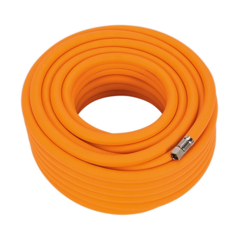 Sealey AHHC2038 High-Visibility Hybrid Air Hose with 1/4"BSP Unions 20m x 10mm
