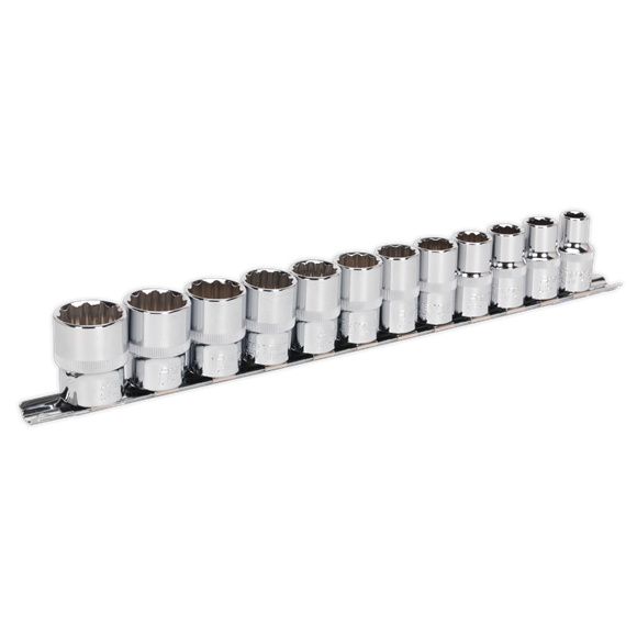 Sealey AK2684 Socket Set 12pc 1/2"Sq Drive 12pt WallDrive® Metric