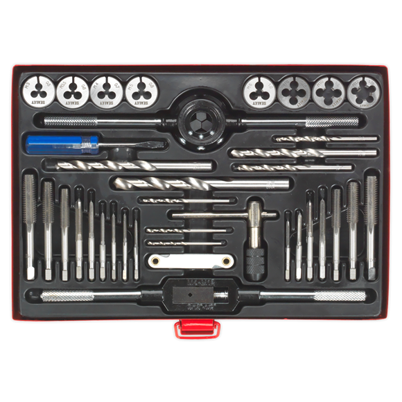 Sealey AK3037 Tap & Die Set 37pc Split Dies - Metric