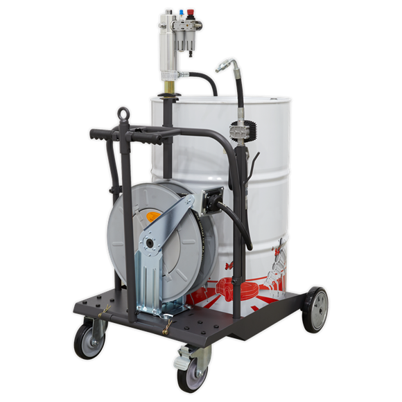 Sealey AK4562D Air Operated Oil Dispensing System with 10m Retractable Hose Reel