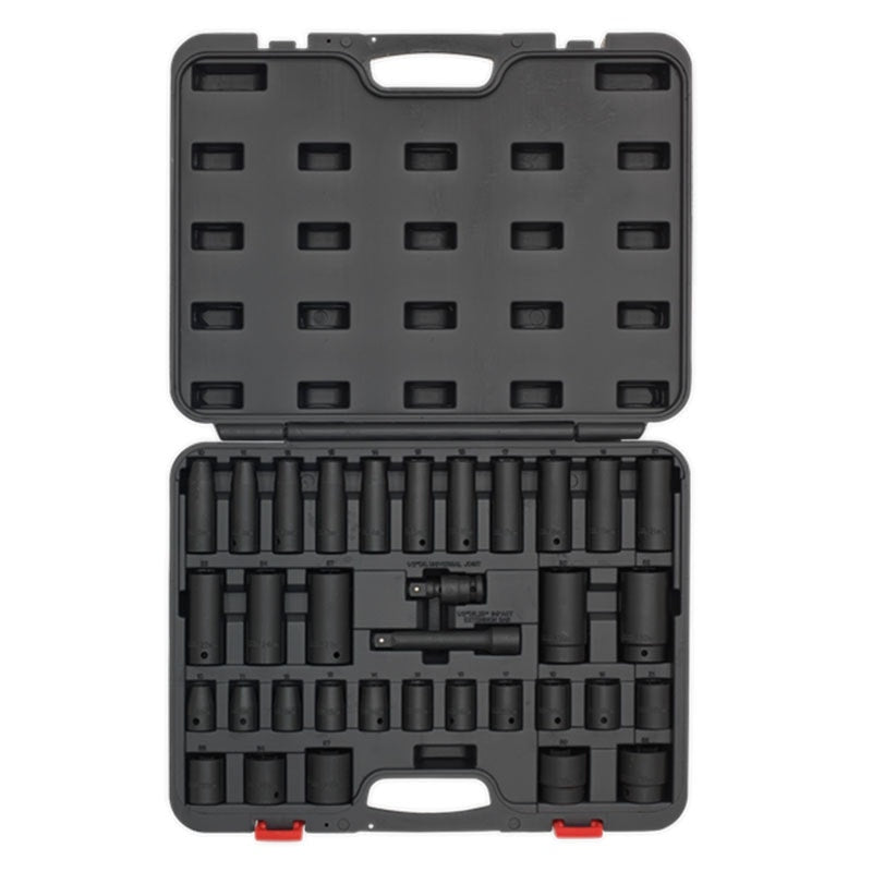 Sealey AK5634M Premier Impact Socket Set 1/2"Sq Drive 34pc