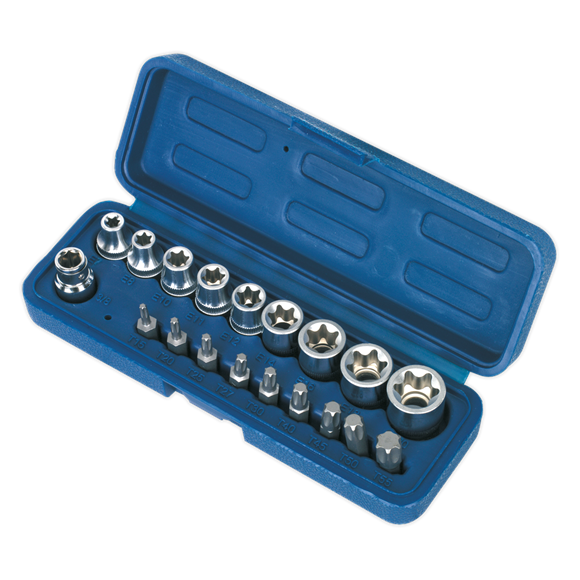 Sealey AK6191 TRX-Star* Socket & Bit Set 19pc 3/8"Sq Drive