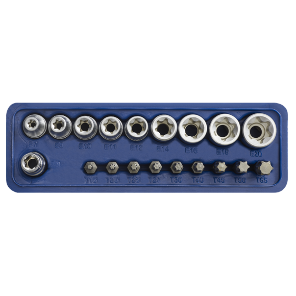 Sealey AK6191 TRX-Star* Socket & Bit Set 19pc 3/8"Sq Drive