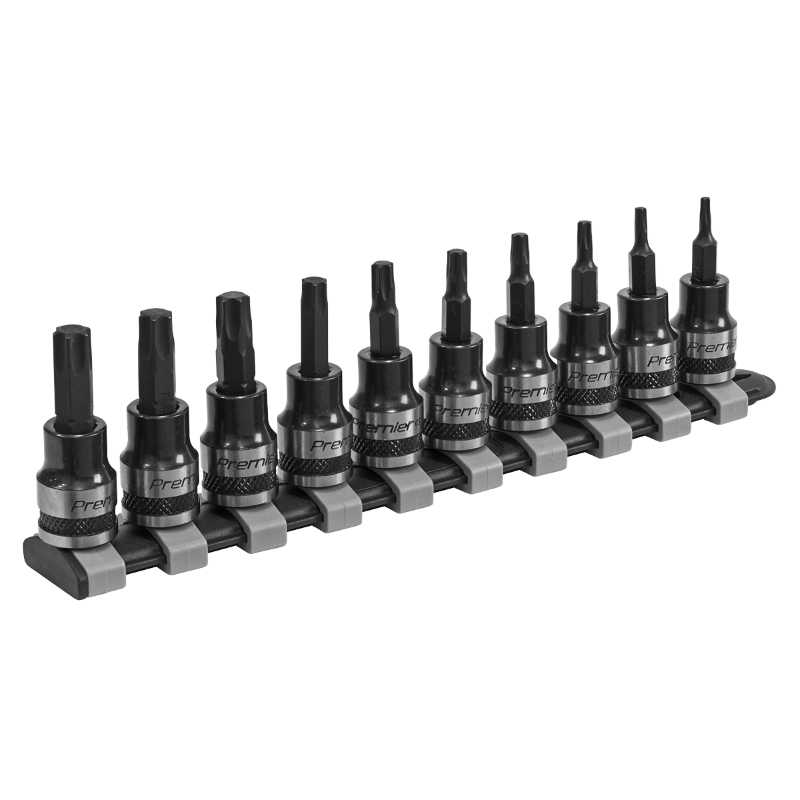 Sealey AK6207B TRX-Star* Socket Bit Set 10pc 3/8"Sq Drive Black Series