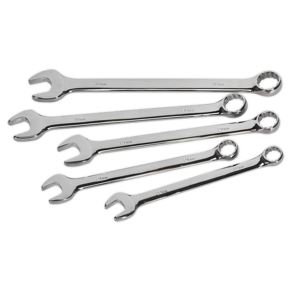 Sealey AK6329 Premier Jumbo Combination Spanner Set 5pc