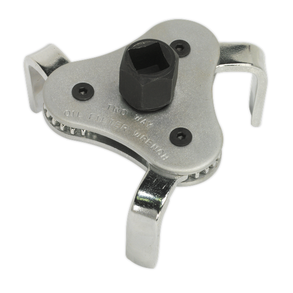 Sealey AK642 Oil Filter Claw Wrench Ø63-103mm Capacity 3/8" & 1/2"Sq Drive
