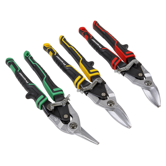 Sealey AK69073 275mm High Leverage Aviation Tin Snip Set 3pc