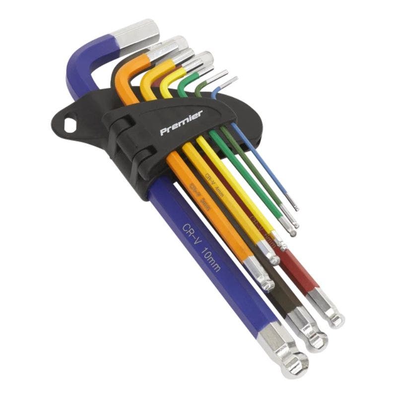 Sealey AK7190 Premier Long Ball-End Hex Key Set 9pc