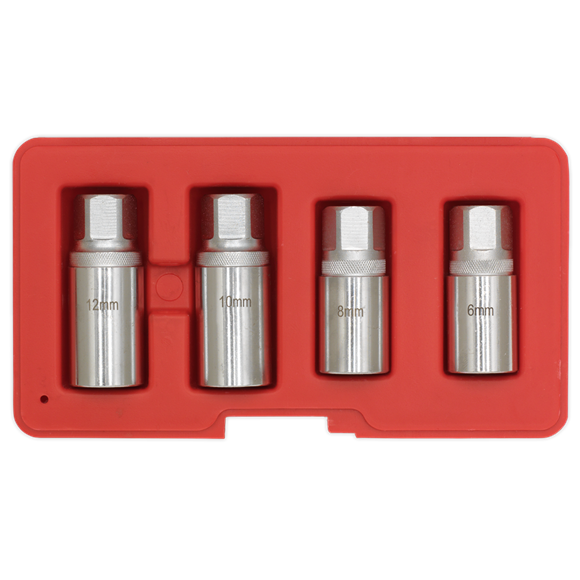 Sealey AK723 Stud Extractor Set 4pc 1/2"Sq Drive Metric