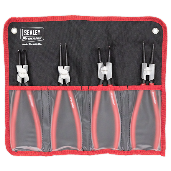 Sealey AK8456 Internal/External Circlip Pliers Set 4pc 230mm