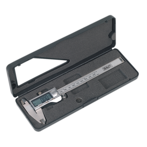 Sealey AK9621EV Digital Vernier Caliper 0-150mm(0-6") Stainless Steel