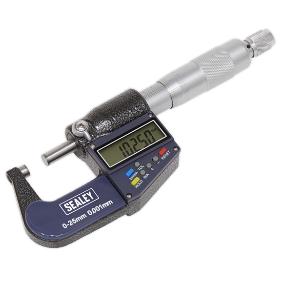 Sealey AK9635D Digital External Micrometer 0-25mm(0-1")