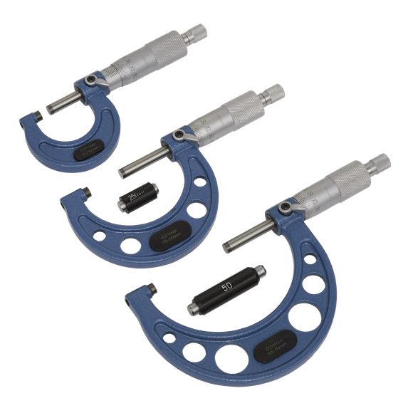 Sealey AK9651M Micrometer Set 3pc Metric