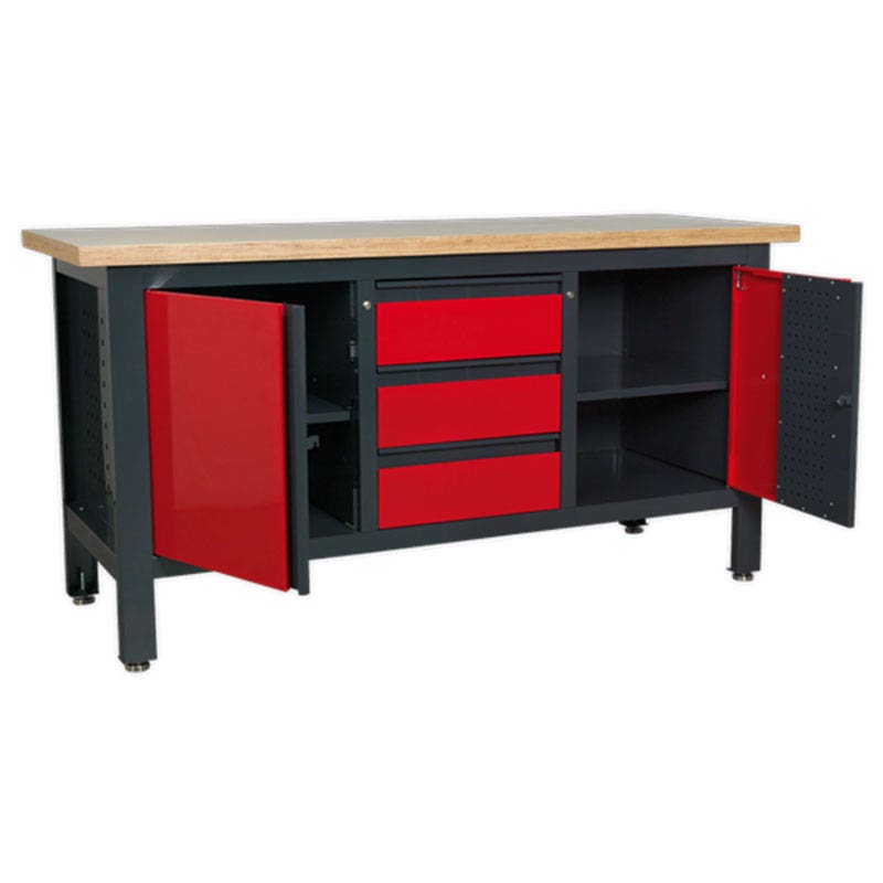 Sealey AP1905C Workstation with 3 Drawers & 2 Cupboards