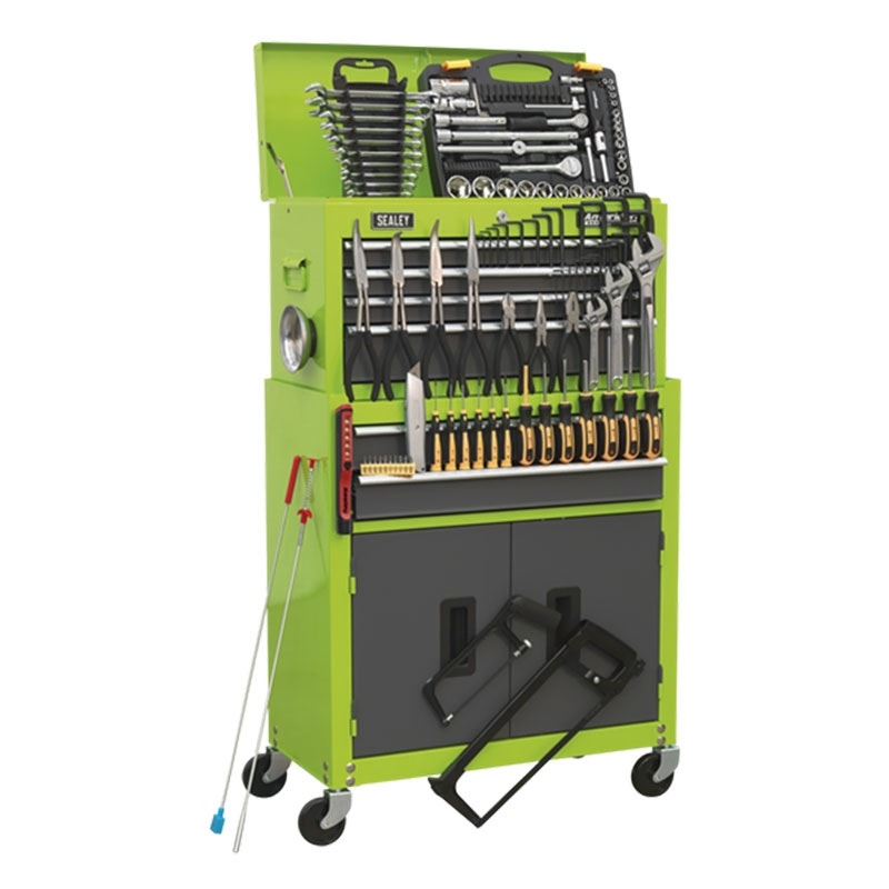 Sealey AP2200COMBOHV American PRO® Topchest & Rollcab Combination 6 Drawer with 170pc Tool Kit - Green/Grey